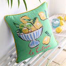 Fusion Lemon Fruit Bowl Outdoor Filled Cushion in Multi