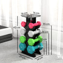SPORTNOW Hex Dumbbells Set With Dumbbell Rack, 1kg, 2kg, 3kg, 4kg Set