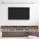 HOMCOM Set Of 2 CD Storage Units With Adjustable Shelves Rustic Brown