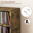 HOMCOM Set Of 2 CD Storage Units With Adjustable Shelves Rustic Brown