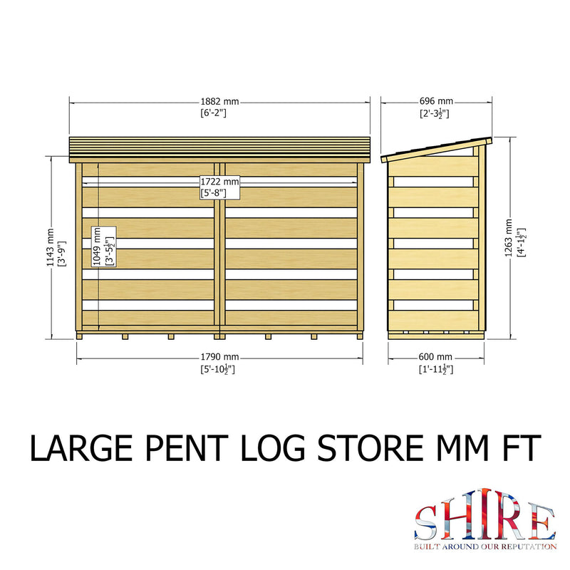 Pressure Treated Log Store