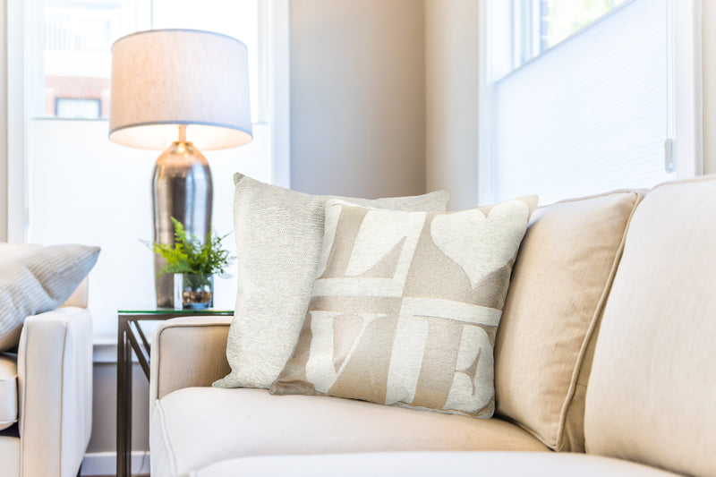 Amor Love  - Cushion Cover in Natural