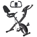 SPORTNOW Folding Exercise Bike with Arm Bands and Hand Pulse Sensor