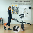 SPORTNOW Folding Exercise Bike with Arm Bands and Hand Pulse Sensor