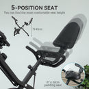 SPORTNOW Folding Exercise Bike with Arm Bands and Hand Pulse Sensor