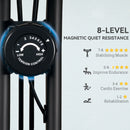 SPORTNOW Folding Exercise Bike with Arm Bands and Hand Pulse Sensor