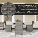 Outsunny 4 Seater Rattan Garden Furniture Set With Cushion