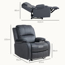 HOMCOM Recliner Armchair for Living Room, Recliner Chair with Cup Holder