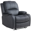 HOMCOM Recliner Armchair for Living Room, Recliner Chair with Cup Holder