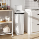 HOMCOM 50L Sensor Bin, Stainless Steel Slim Kitchen Bin, Fingerprint-Proof