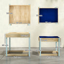 AIYAPLAY 2 PCS Wooden Sandpits, Sand And Water Play Tables With Bottom Liner