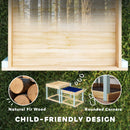 AIYAPLAY 2 PCS Wooden Sandpits, Sand And Water Play Tables With Bottom Liner