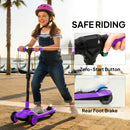 AIYAPLAY Electric Scooter For Kids, 3 Wheel Foldable Kids Scooter, Purple