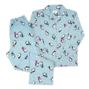 Tru Ladies Penguin Flannel Pyjama - Blue