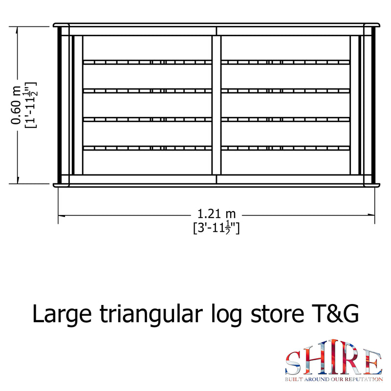 Triangular Pressure Treated Log Store