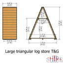 Triangular Pressure Treated Log Store