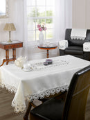 Lucinda Embroidered Tray Cloth in Cream