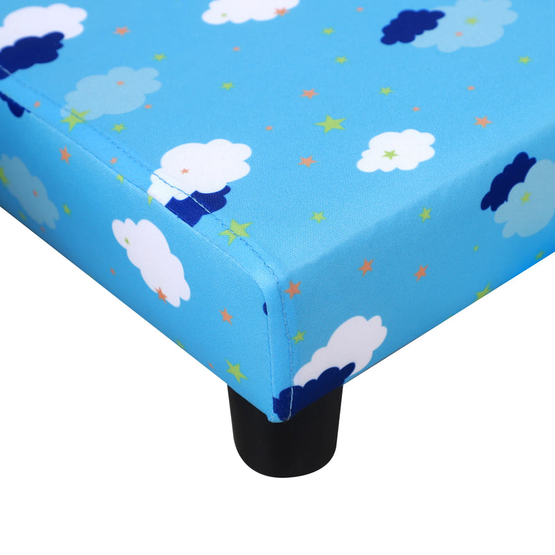 HOMCOM Children's Armchair with  Footrest - Blue