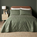 Serene Luana Bedspread in Dark Green