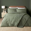 Serene Luana Bedspread in Dark Green