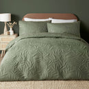 Serene Luana Duvet Cover Set in Dark Green