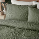 Serene Luana Duvet Cover Set in Dark Green