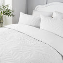 Serene Luana Duvet Cover Set in White