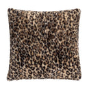 Fusion Leopard Faux Fur Filled Cushion in Natural