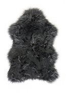 Lux - Faux Fur Room Rug in Black