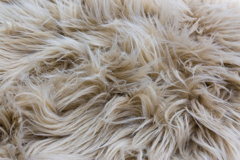 Lux - Faux Fur Room Rug in Latte