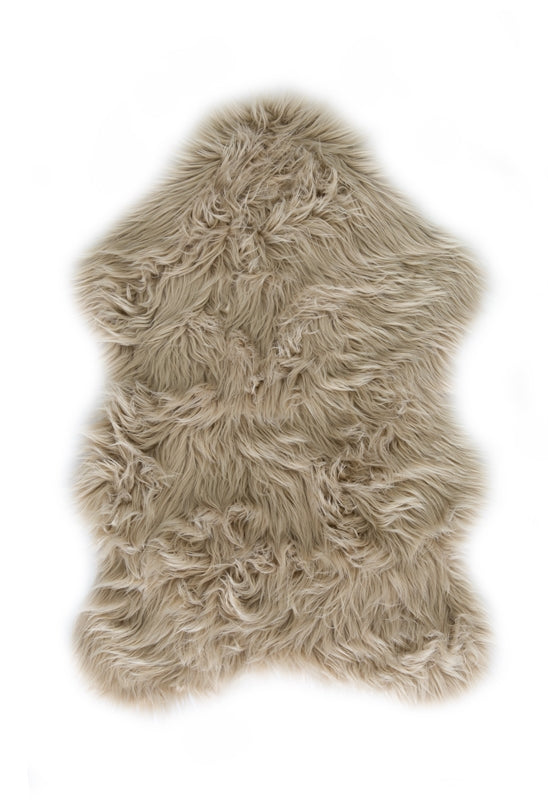 Lux - Faux Fur Room Rug in Latte