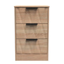 Calgary Ready Assembled 3 Drawer Bedside Cabinet in Bardolino Oak