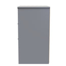 Calgary Ready Assembled 3 Drawer Bedside Cabinet in White Matt & Dusk Grey
