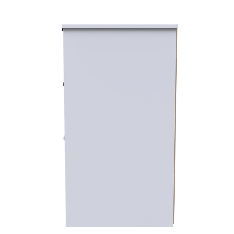 Calgary Ready Assembled 3 Drawer Bedside Cabinet in White Matt
