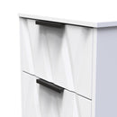 Calgary Ready Assembled 3 Drawer Bedside Cabinet in White Matt