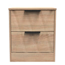 Calgary Ready Assembled 2 Drawer Bedside Cabinet in Bardolino Oak