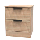 Calgary Ready Assembled 2 Drawer Bedside Cabinet in Bardolino Oak