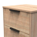Calgary Ready Assembled 2 Drawer Bedside Cabinet in Bardolino Oak