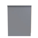 Calgary Ready Assembled 2 Drawer Bedside Cabinet in White Matt & Dusk Grey