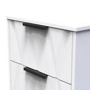 Calgary Ready Assembled 2 Drawer Bedside Cabinet in White Matt
