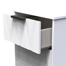Calgary Ready Assembled 2 Drawer Bedside Cabinet in White Matt