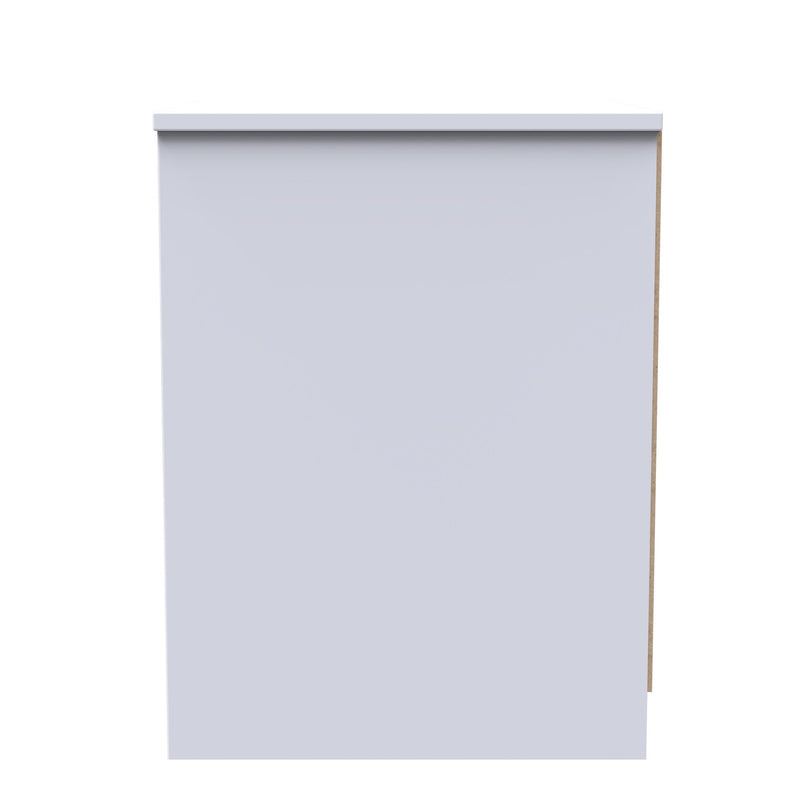 Calgary Ready Assembled 2 Drawer Bedside Cabinet in White Matt