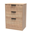 Calgary Ready Assembled 3 Drawer Midi Deep Chest in Bardolino Oak