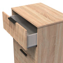 Calgary Ready Assembled 3 Drawer Midi Deep Chest in Bardolino Oak