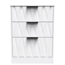 Calgary Ready Assembled 3 Drawer Midi Deep Chest in White Matt