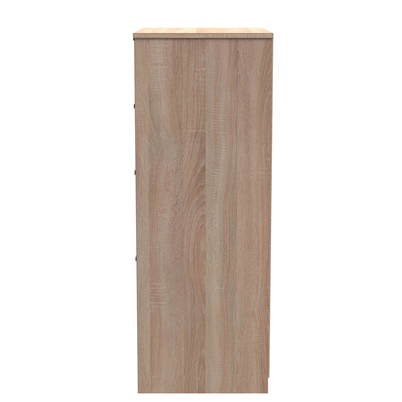 Calgary Ready Assembled 4 Drawer Deep Midi Chest in Bardolino Oak