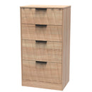 Calgary Ready Assembled 4 Drawer Deep Midi Chest in Bardolino Oak