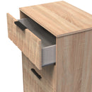 Calgary Ready Assembled 4 Drawer Deep Midi Chest in Bardolino Oak