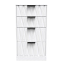 Calgary Ready Assembled 4 Drawer Deep Midi Chest in White Matt