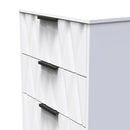 Calgary Ready Assembled 4 Drawer Deep Midi Chest in White Matt